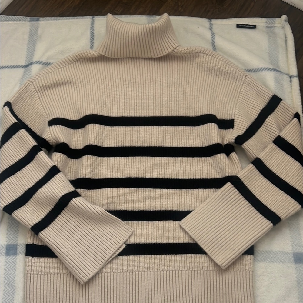 Striped Turtleneck Sweater